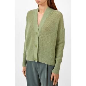 Vince Open Stitch Cardigan in Jade size M medium